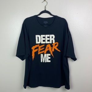 Lifestyle Classics | Deer Fear Me Black Graphic Tee XXXL